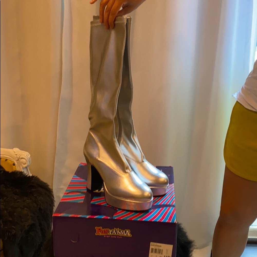 Funtasma Silver platform boots